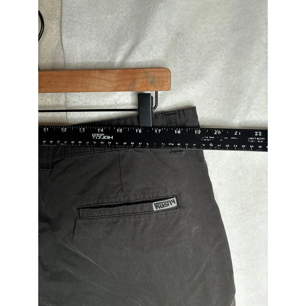 VTG Rusty Mens Cargo Shorts Size 38 Dark Gray Cotton Nylon Utility Casual Hiking
